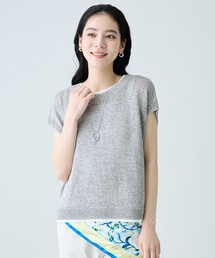 ラミータッチフレンチスリーブニット