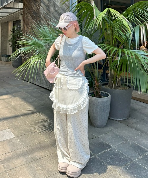 Alley Tokyo(アリートーキョー)の「タンクと半袖Tの便利な2枚セット(Tシャツ/カットソー・レディース・グレー/ネイビー/ラベンダー・FREE)」の11枚目の写真
