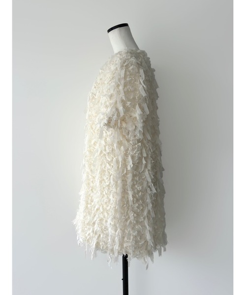 AMOMMA(アモマ)の「FRILL TEXTURE MINI DRESS(ワンピース・レディース・ブラック/アイボリー・FREE)」の19枚目の写真