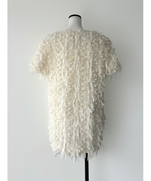 AMOMMA(アモマ)の「FRILL TEXTURE MINI DRESS(ワンピース・レディース・ブラック/アイボリー・FREE)」の20枚目の写真