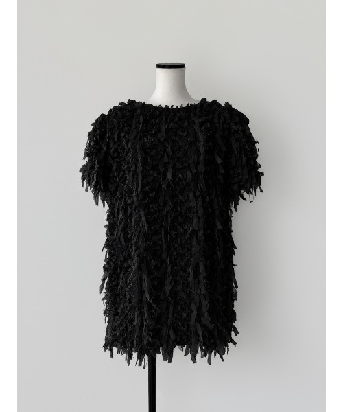 AMOMMA(アモマ)の「FRILL TEXTURE MINI DRESS(ワンピース・レディース・ブラック/アイボリー・FREE)」の17枚目の写真