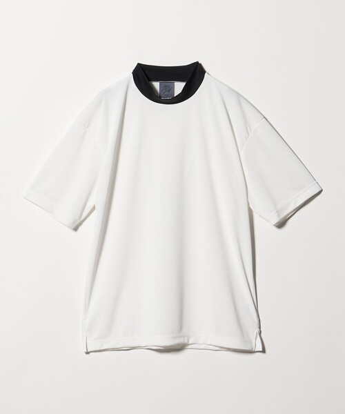 メンズ スムース モックネック シャツ UV 接触冷感 吸水速乾（Tシャツ
