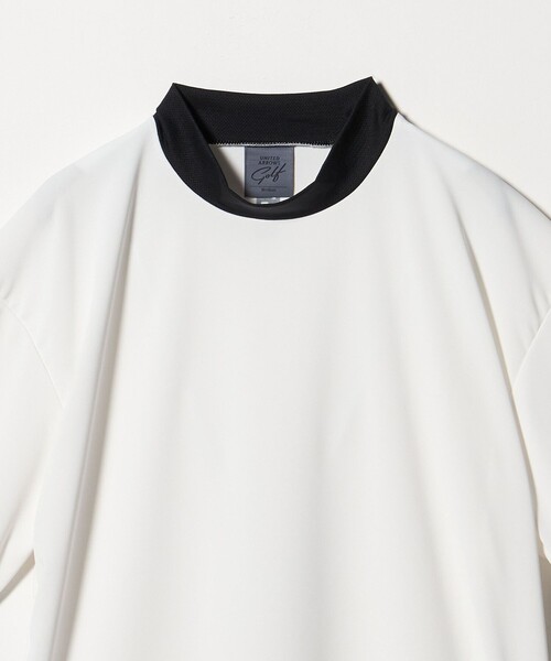 UNITED ARROWS GOLF(ユナイテッドアローズゴルフ)の「メンズ スムース モックネック シャツ UV 接触冷感 吸水速乾(Tシャツ/カットソー・メンズ・ネイビー/ベージュ/ホワイト・L/M/XL)」の4枚目の写真