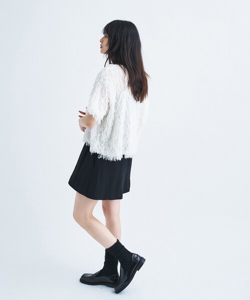 CODE A(コードエー)の「IRONING|feather tulle S/S tee(Tシャツ/カットソー・レディース・オフホワイト・00)」の6枚目の写真