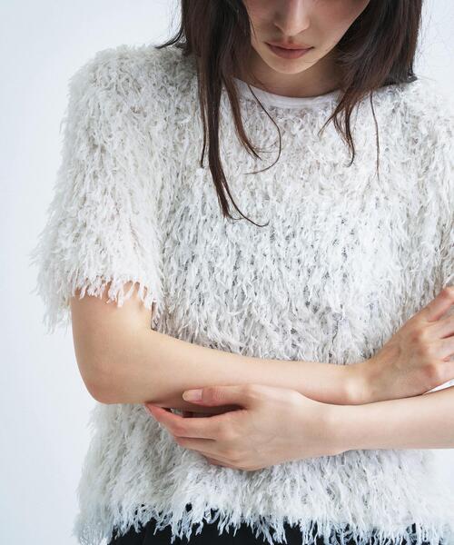 CODE A(コードエー)の「IRONING|feather tulle S/S tee(Tシャツ/カットソー・レディース・オフホワイト・00)」の7枚目の写真