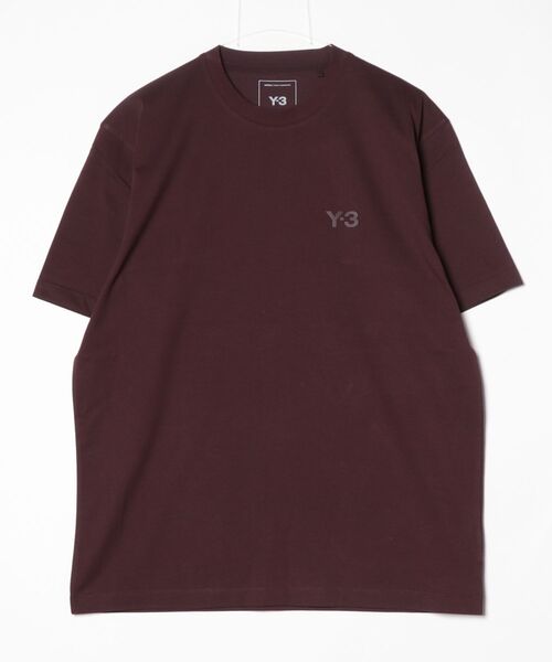 Y-3(ワイスリー)の「Y-3 REGULAR SHORT SLEEVE TEE(Tシャツ/カットソー・メンズ・バーガンディー・SMALL/X-SMALL/LARGE/MEDIUM/X-LARGE/XX-SMALL/XX-LARGE)」の3枚目の写真