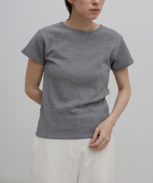 select MOCA（セレクトモカ）の「ベーシックワッフルＴシャツ（Tシャツ/カットソー・レディース・ネイビー/グレー/ブラック・FREE）」の7枚目の写真
