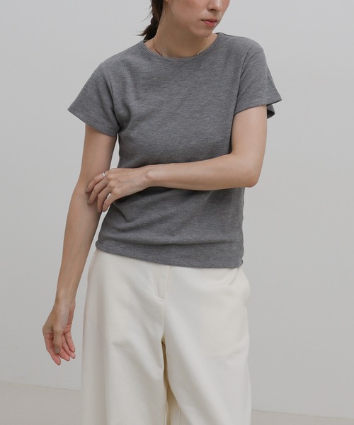 select MOCA（セレクトモカ）の「ベーシックワッフルＴシャツ（Tシャツ/カットソー・レディース・ネイビー/グレー/ブラック・FREE）」の14枚目の写真