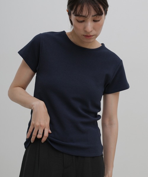 select MOCA（セレクトモカ）の「ベーシックワッフルＴシャツ（Tシャツ/カットソー・レディース・ネイビー/グレー/ブラック・FREE）」の17枚目の写真