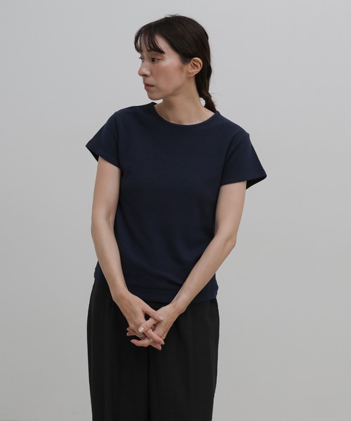 select MOCA（セレクトモカ）の「ベーシックワッフルＴシャツ（Tシャツ/カットソー・レディース・ネイビー/グレー/ブラック・FREE）」の21枚目の写真