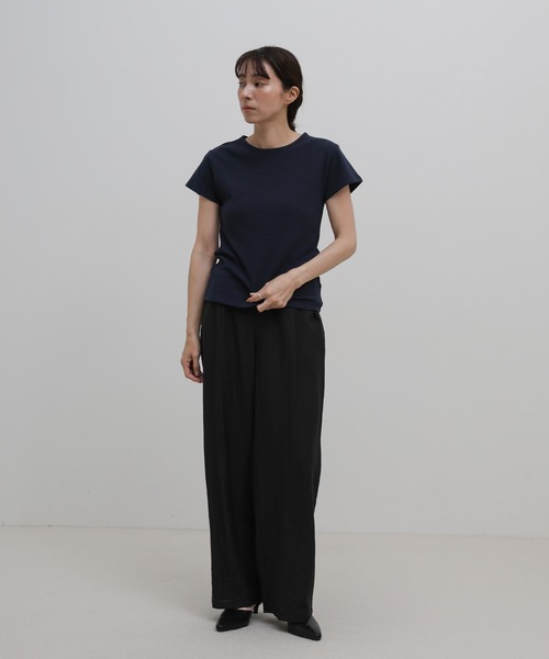 select MOCA（セレクトモカ）の「ベーシックワッフルＴシャツ（Tシャツ/カットソー・レディース・ネイビー/グレー/ブラック・FREE）」の5枚目の写真