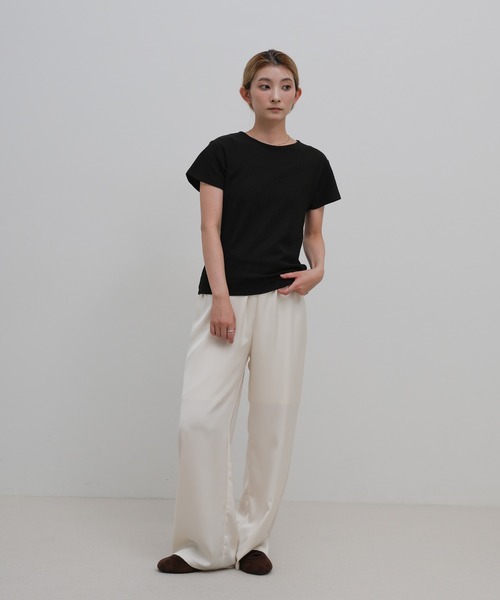 select MOCA（セレクトモカ）の「ベーシックワッフルＴシャツ（Tシャツ/カットソー・レディース・ネイビー/グレー/ブラック・FREE）」の6枚目の写真