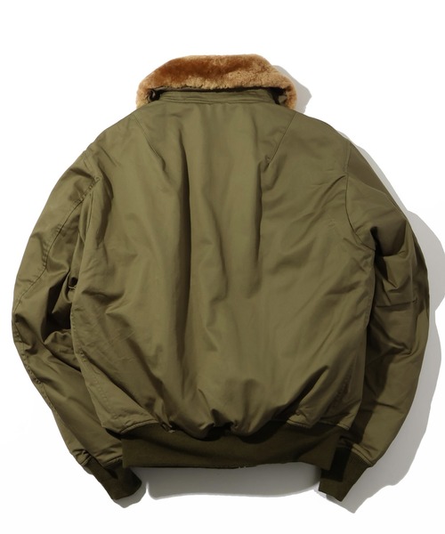 HOUSTON(ヒューストン)の「【HOUSTON/ヒューストン】B-15A FLIGHT JACKET/フライトジャケット(ミリタリージャケット・メンズ・オリーブドラブ・36/38/40/42)」の3枚目の写真