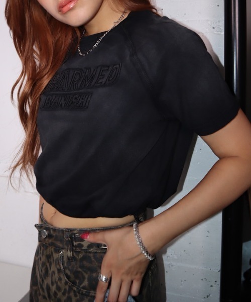ROGER AND RAW(ロジャーアンドロウ)の「ヴィンテージ風パッチロゴ ドロストTシャツ(Tシャツ/カットソー・レディース・ブラウン/カーキ/ブラック・FREE)」の21枚目の写真