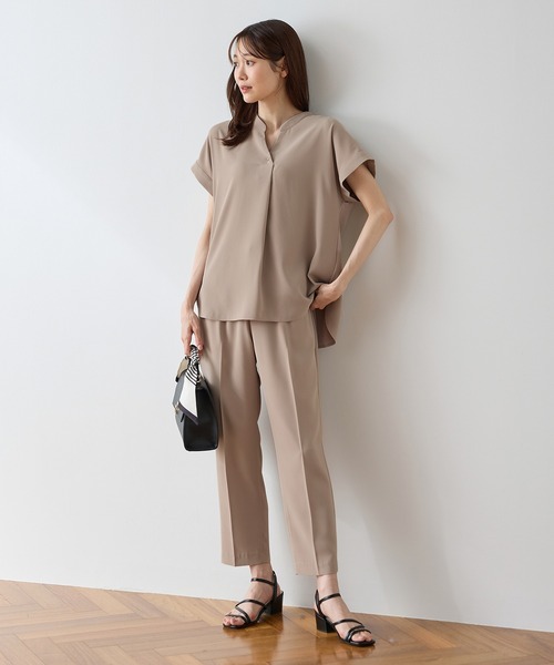 Honeys(ハニーズ)の「スキッパーブラウス(シャツ/ブラウス・レディース・グレイッシュベージュ/ブラック/ダークブラウン系1・LL/S/L/3L/M)」の20枚目の写真