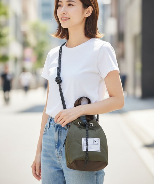PUMA（プーマ）の「【PUMA/プーマ】【ちょっとしたお出掛けに最適な容量4L】パーソナルエフェクトバッグ ミリタリーテイスト 内ポケット ストリート y2k スポーツミックス おしゃれ ユニセックス（ショルダーバッグ・メンズ・ブラック/カーキ・FREE）」の2枚目の写真