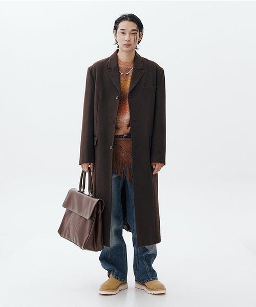 NONBLANK(ノンブランク)の「グラデーションラウンドニット_CRIMSON BROWN(ニット/セーター・メンズ・ブラウン・SMALL/MEDIUM/LARGE/X-LARGE)」の13枚目の写真