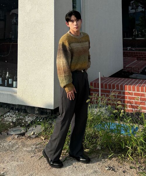 NONBLANK(ノンブランク)の「グラデーションラウンドニット_CRIMSON BROWN(ニット/セーター・メンズ・ブラウン・SMALL/MEDIUM/LARGE/X-LARGE)」の20枚目の写真