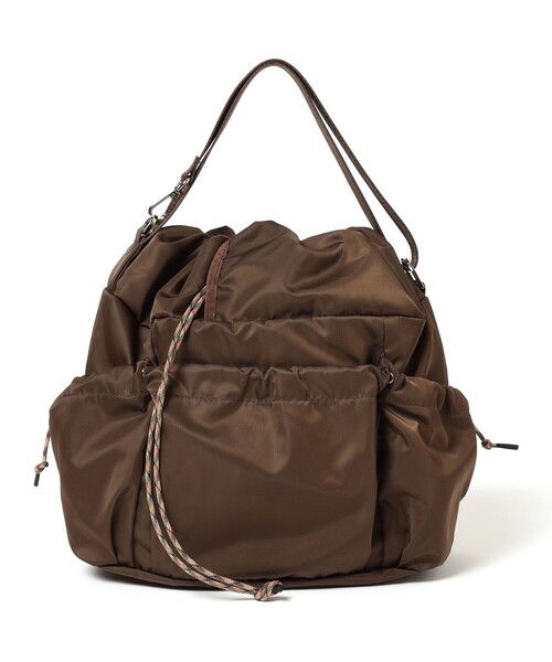 Demi-Luxe BEAMS(デミルクス ビームス)の「NOMADIS / SQUASH ナイロン バッグ(トートバッグ・レディース・ブラック/ダークブラウン・ONE SIZE)」の15枚目の写真