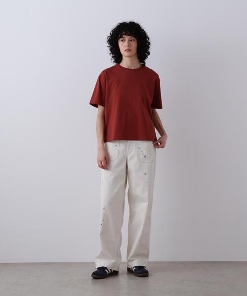 YLEVE（イレーヴ）の「YLEVE / ORGANIC COTTON BIO T-SHIRT（Tシャツ/カットソー・レディース・イエロー/ブラウン/ネイビー/ホワイト・1）」の6枚目の写真