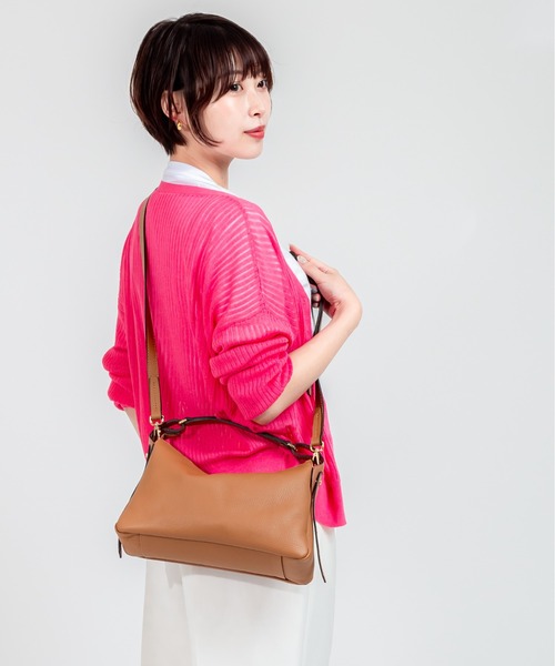 LORISTELLA(ロリステッラ)の「【LORISTELLA/ロリステッラ】2WAY レザーハンドバッグ イタリア製 LACEY(ショルダーバッグ・レディース・ブラウン/ブラック・FREE)」の10枚目の写真