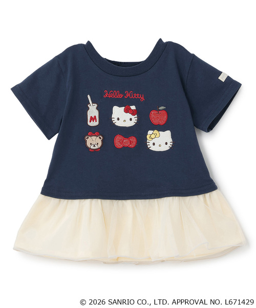 petit main(プティマイン)の「【サンリオキャラクターズ/冷感】チュールドッキング半袖Tシャツ(Tシャツ/カットソー・キッズ・ネイビー/アイボリー/ライトピンク・130cm/80cm/110cm/100cm/120cm/90cm)」の3枚目の写真