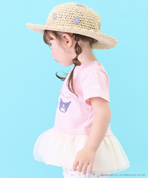 petit main(プティマイン)の「【サンリオキャラクターズ/冷感】チュールドッキング半袖Tシャツ(Tシャツ/カットソー・キッズ・ネイビー/アイボリー/ライトピンク・130cm/80cm/110cm/100cm/120cm/90cm)」の4枚目の写真