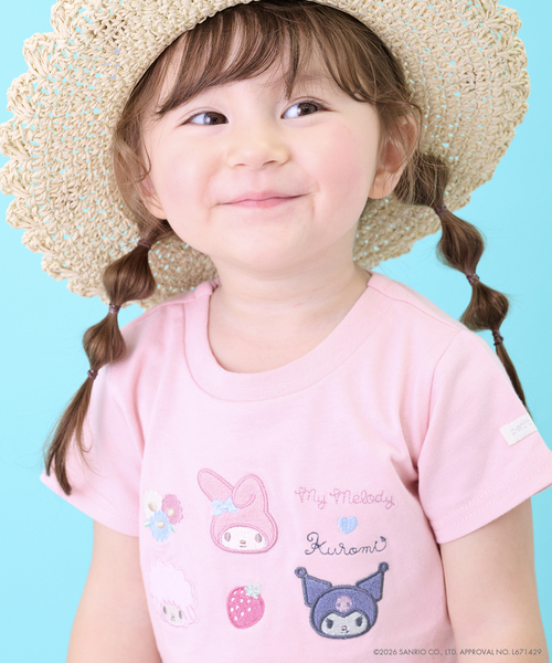 petit main(プティマイン)の「【サンリオキャラクターズ/冷感】チュールドッキング半袖Tシャツ(Tシャツ/カットソー・キッズ・ネイビー/アイボリー/ライトピンク・130cm/80cm/110cm/100cm/120cm/90cm)」の5枚目の写真
