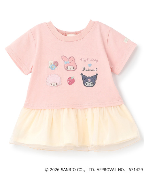 petit main(プティマイン)の「【サンリオキャラクターズ/冷感】チュールドッキング半袖Tシャツ(Tシャツ/カットソー・キッズ・ネイビー/アイボリー/ライトピンク・130cm/80cm/110cm/100cm/120cm/90cm)」の7枚目の写真