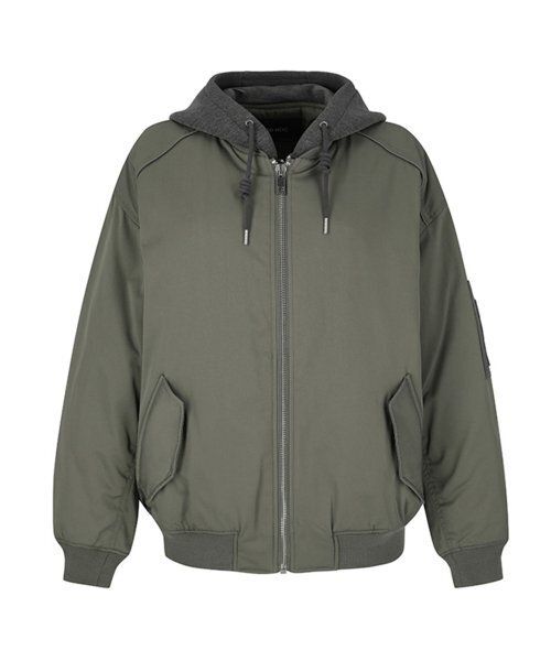 ADHOC(アドホック)の「男女共用パディングMA-1ジャケット(カーキ)(HZAUJ83-65)(ブルゾン・レディース・その他・95/100/105/FREE)」の1枚目の写真