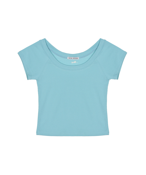 NICK&NICOLE(ニックアンドニコール)の「RAGLAN SCOOP NECK TOP_BLUE(Tシャツ/カットソー・レディース・その他・FREE)」の1枚目の写真