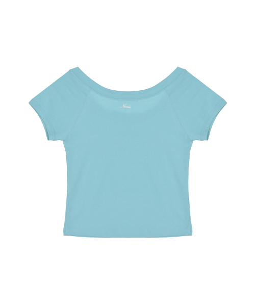 NICK&NICOLE(ニックアンドニコール)の「RAGLAN SCOOP NECK TOP_BLUE(Tシャツ/カットソー・レディース・その他・FREE)」の2枚目の写真