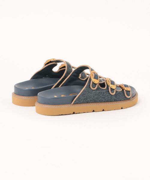MARC JACOBS(マークジェイコブス)の「DENIM SUEDE KIKI SLIDE/ザ デニム スエード キキ スライド(サンダル・レディース・インディゴブルー・41)」の4枚目の写真