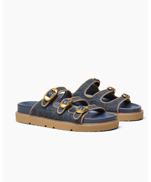 MARC JACOBS(マークジェイコブス)の「DENIM SUEDE KIKI SLIDE/ザ デニム スエード キキ スライド(サンダル・レディース・インディゴブルー・41)」の1枚目の写真