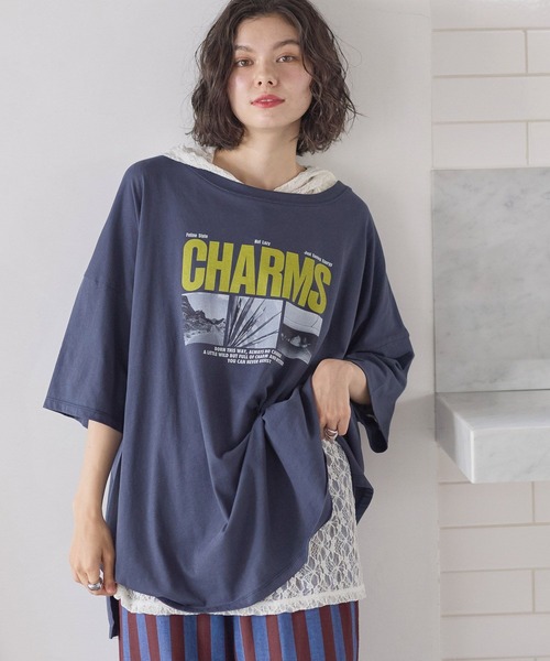 niko and...(ニコアンド)の「フーディーレースTシャツ(Tシャツ/カットソー・レディース・オフホワイト/アイボリー・FREE)」の6枚目の写真