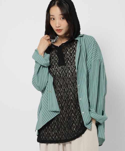 niko and...(ニコアンド)の「フーディーレースTシャツ(Tシャツ/カットソー・レディース・オフホワイト/アイボリー・FREE)」の21枚目の写真
