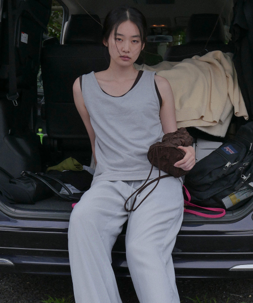 STEP AROUND(ステップアラウンド)の「Pigment Cotton Long Sleeveless Tee_LIGHT GREY(Tシャツ/カットソー・レディース・その他・FREE)」の2枚目の写真