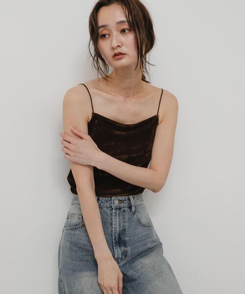 SENSE OF PLACE by URBAN RESEARCH(センスオブプレイスバイアーバンリサーチ)の「ベロアカップツキキャミソール(キャミソール・レディース・アイボリー/ブラウン/ブラック・ONE)」の14枚目の写真