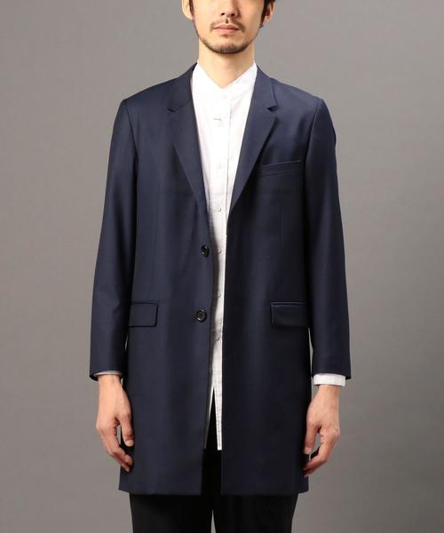 MONKEY TIME（モンキータイム）の「＜monkey time＞ ギャバ 2ボタン チェスターコート◆（チェスターコート・メンズ・ブラック/ネイビー・X-LARGE/MEDIUM/SMALL/LARGE）」の2枚目の写真