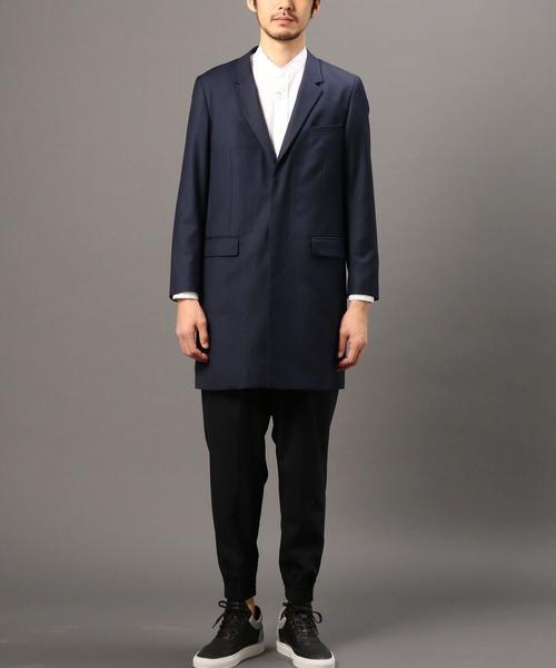 MONKEY TIME（モンキータイム）の「＜monkey time＞ ギャバ 2ボタン チェスターコート◆（チェスターコート・メンズ・ブラック/ネイビー・X-LARGE/MEDIUM/SMALL/LARGE）」の16枚目の写真