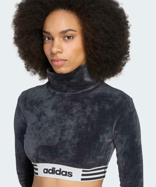 adidas(アディダス)の「ウィンターライズド 長袖クロップTシャツ / ロンT / アディダスオリジナルス adidas Originals(Tシャツ/カットソー・レディース・ブラック・X-SMALL/X-LARGE/SMALL/XX-LARGE/MEDIUM/LARGE)」の5枚目の写真