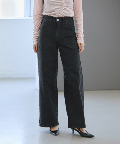 La TOTALITE(ラトータリテ)の「【洗える】SOMETHING / サムシング LISA LACE UP WIDE(デニムパンツ・レディース・ブラック/ネイビー/ブラウン・SMALL/MEDIUM/LARGE)」の7枚目の写真