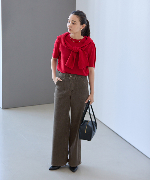 La TOTALITE(ラトータリテ)の「【洗える】SOMETHING / サムシング LISA LACE UP WIDE(デニムパンツ・レディース・ブラック/ネイビー/ブラウン・SMALL/MEDIUM/LARGE)」の10枚目の写真