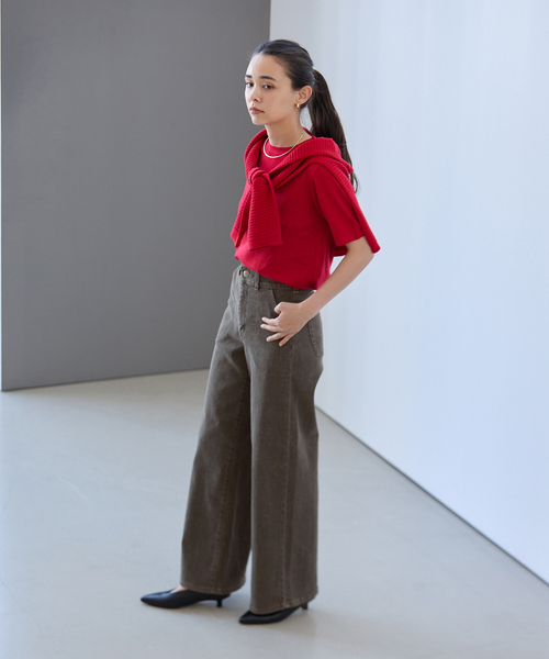 La TOTALITE(ラトータリテ)の「【洗える】SOMETHING / サムシング LISA LACE UP WIDE(デニムパンツ・レディース・ブラック/ネイビー/ブラウン・SMALL/MEDIUM/LARGE)」の11枚目の写真