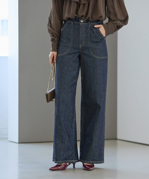 La TOTALITE(ラトータリテ)の「【洗える】SOMETHING / サムシング LISA LACE UP WIDE(デニムパンツ・レディース・ブラック/ネイビー/ブラウン・SMALL/MEDIUM/LARGE)」の19枚目の写真