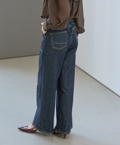 La TOTALITE(ラトータリテ)の「【洗える】SOMETHING / サムシング LISA LACE UP WIDE(デニムパンツ・レディース・ブラック/ネイビー/ブラウン・SMALL/MEDIUM/LARGE)」の20枚目の写真