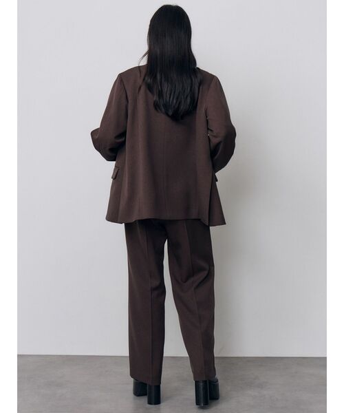 MURUA(ムルーア)の「【セットアップ対応】センプレスラックスパンツ(スラックス・レディース・その他1/ブラウン/ブラック・1/2)」の12枚目の写真