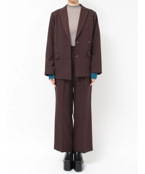 MURUA(ムルーア)の「【セットアップ対応】センプレスラックスパンツ(スラックス・レディース・その他1/ブラウン/ブラック・1/2)」の20枚目の写真