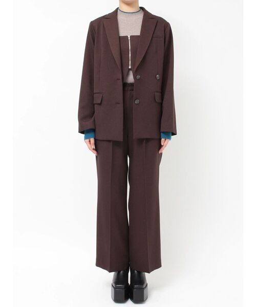 MURUA(ムルーア)の「【セットアップ対応】センプレスラックスパンツ(スラックス・レディース・その他1/ブラウン/ブラック・1/2)」の21枚目の写真