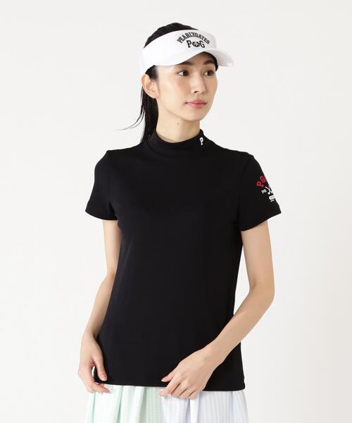 PEARLY GATES(パーリーゲイツ)の「【PEARLY GATES】Stone Cool2冷感ポリエチレンバーズアイ半袖ハイネックカットソー(Tシャツ/カットソー・レディース・ホワイト/ネイビー/ピンク・SMALL/MEDIUM/LARGE)」の3枚目の写真